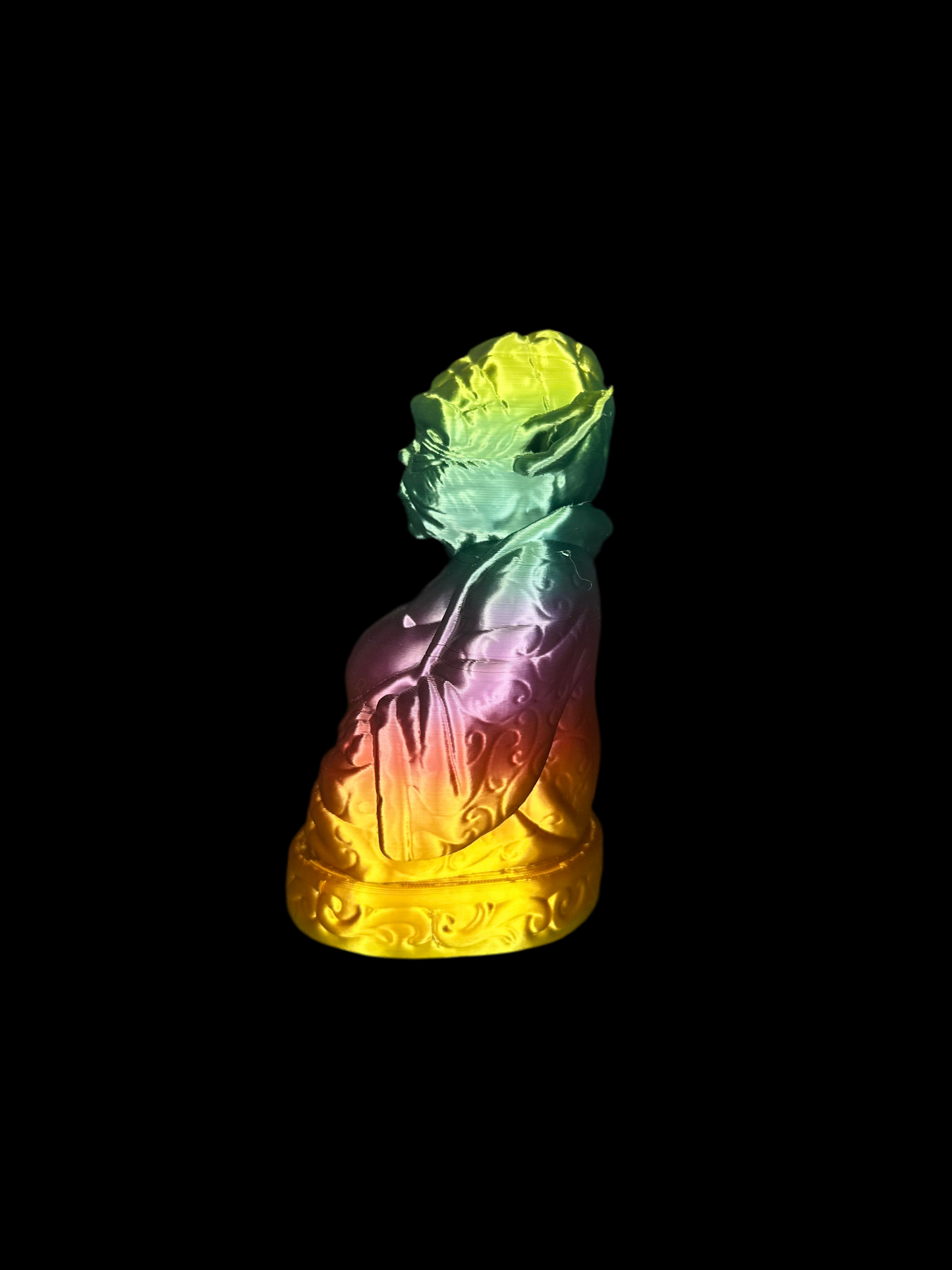 Multicolored Yoda Buddha
