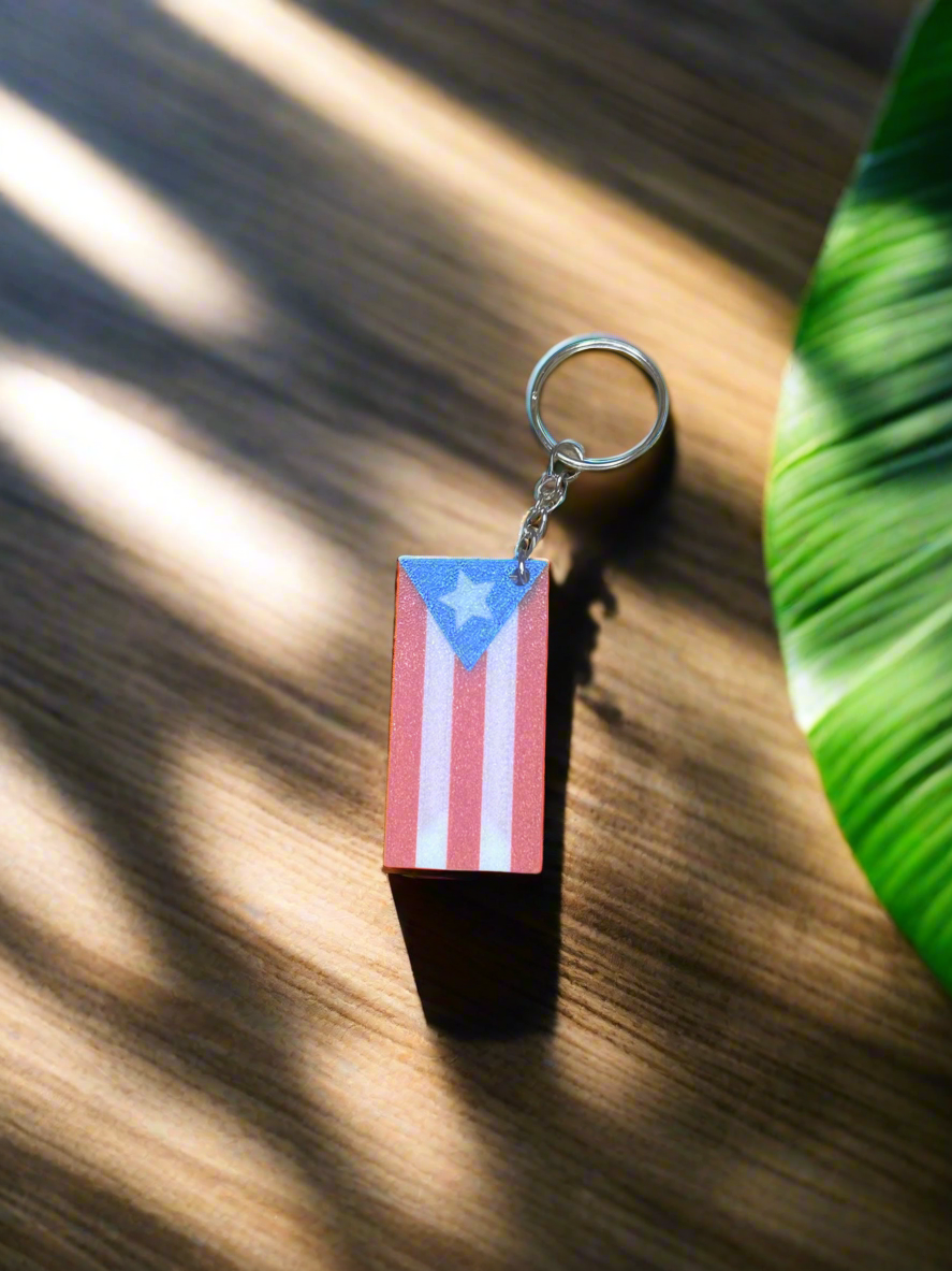 Puerto Rico Flag keychain